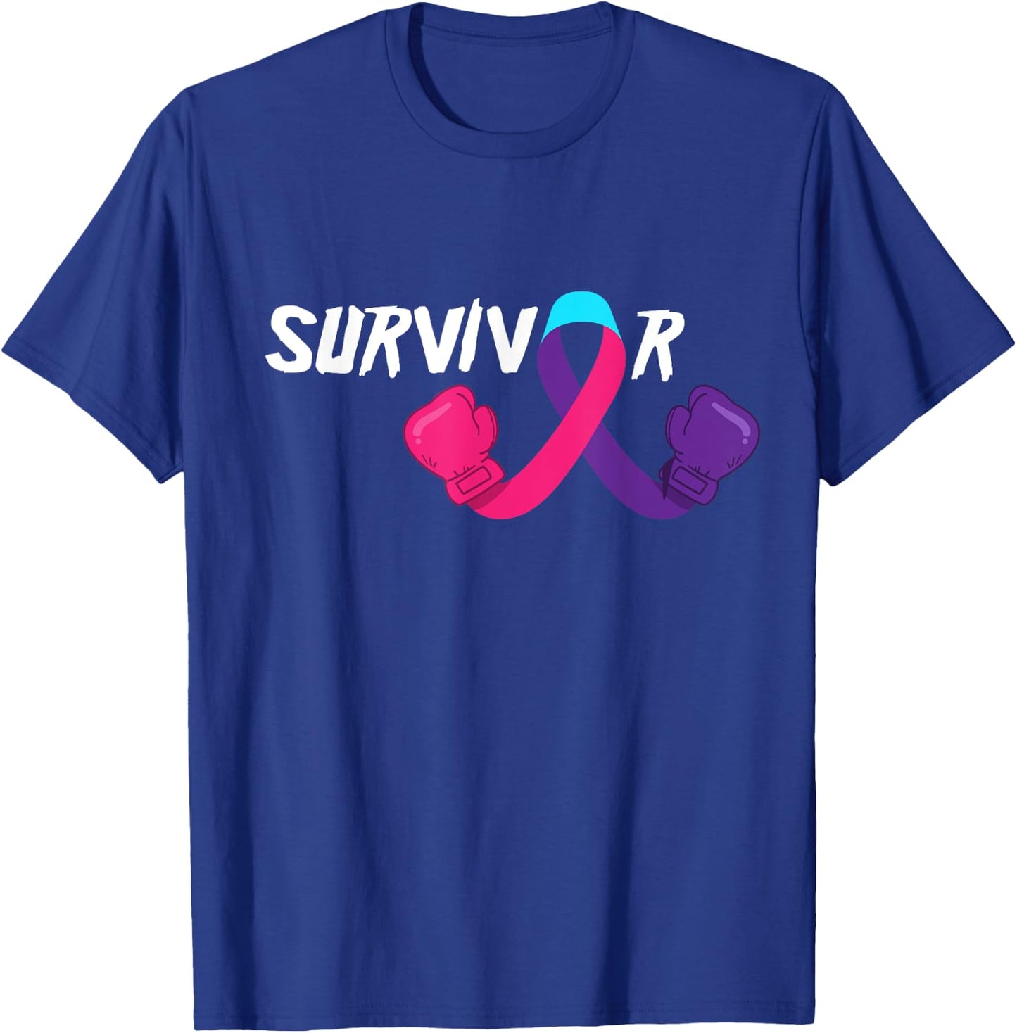 Thyroid Cancer Survivor Support Thyroid Cancer Awareness T-Shirt - T-Shirt | Royal