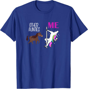 Other Aunties Me Unicorn Aunt Wine Lover T-Shirt - T-Shirt | Royal