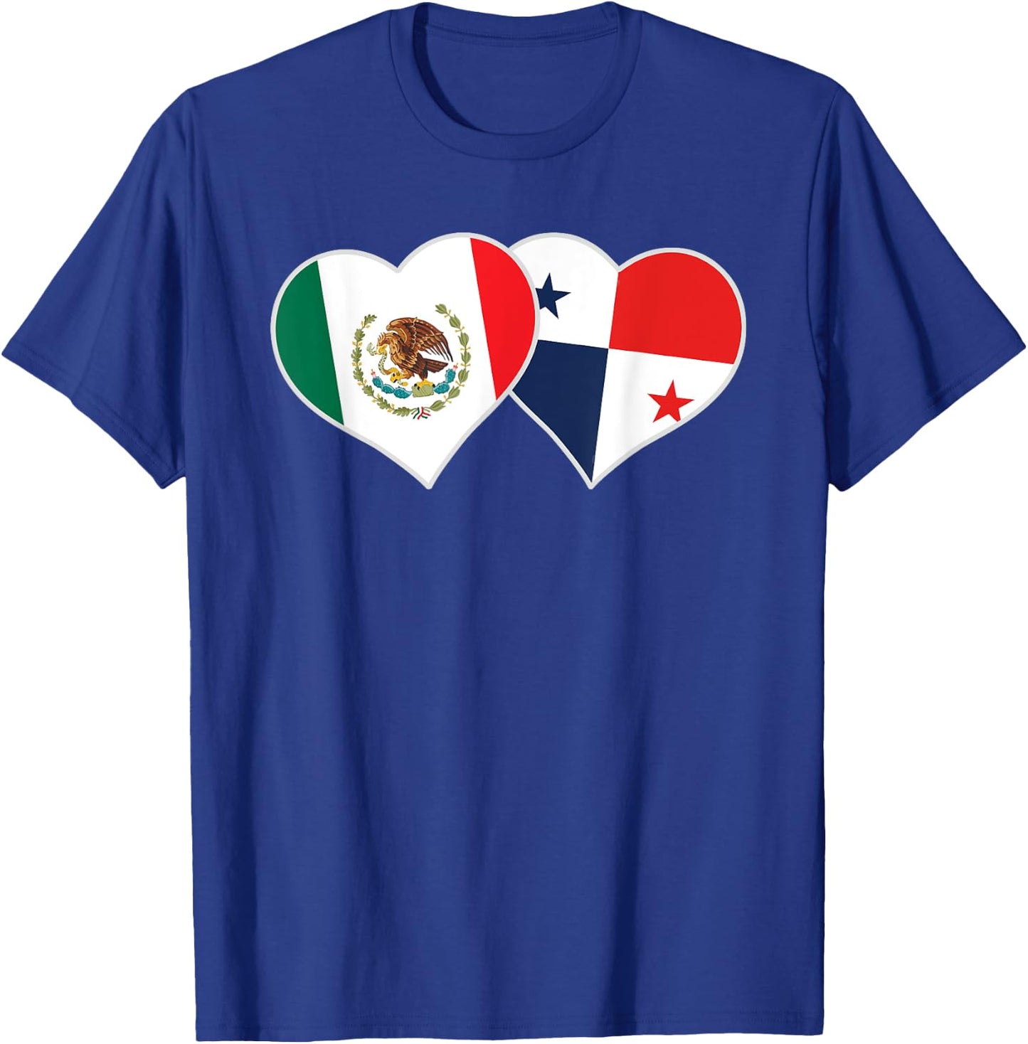 Mexican Panamanian Flag Heart Mexico Panama T-Shirt - T-Shirt | Royal