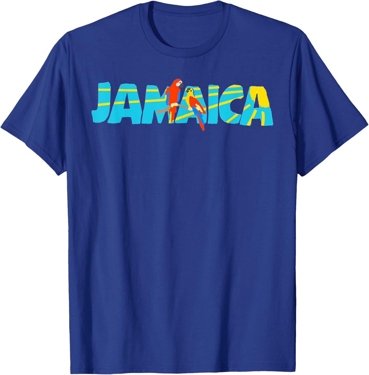 Jamaica Island Parrot Bird Sun T-Shirt - T-Shirt | Royal