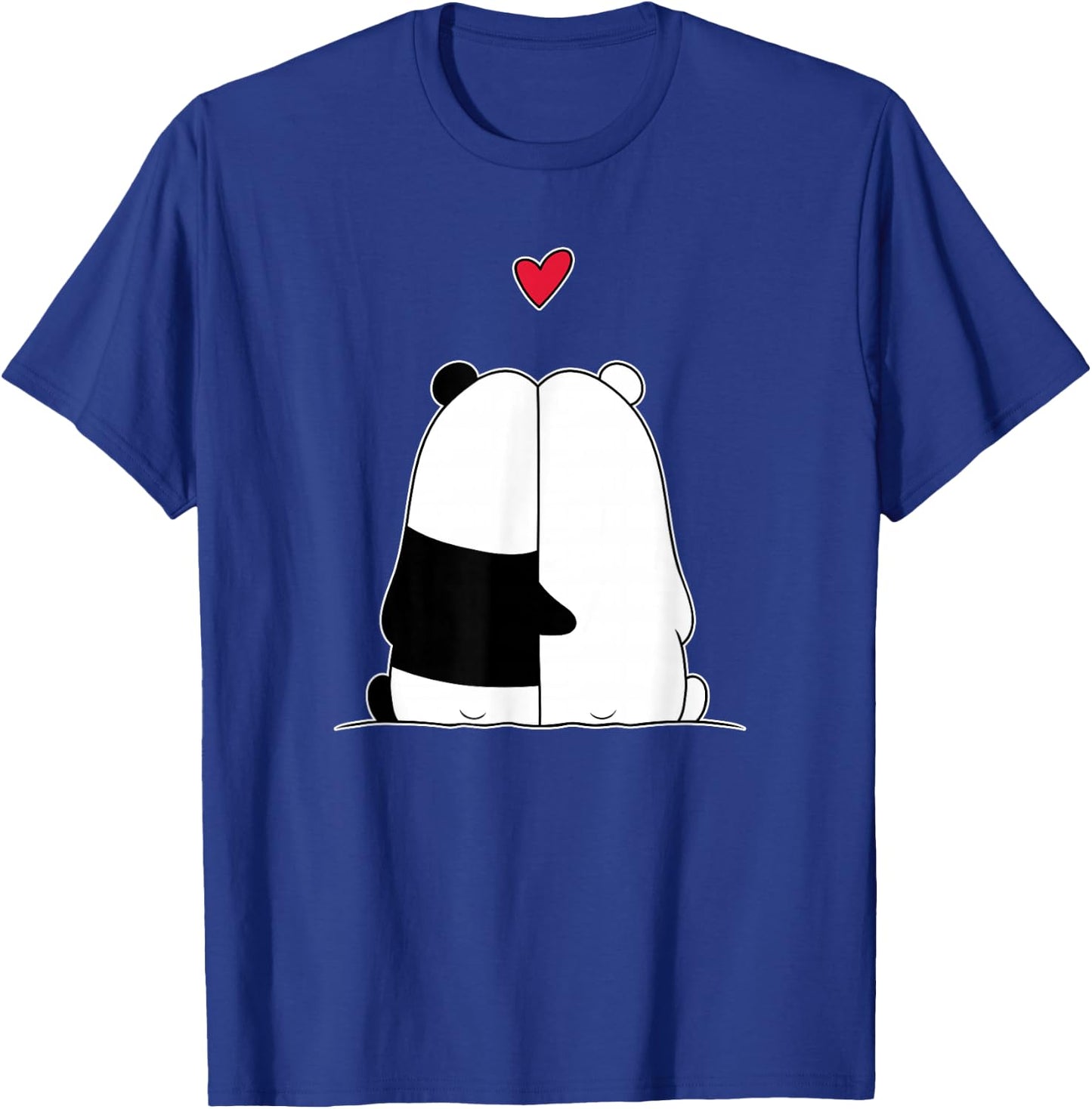 Couples Valentines Polar Bear Panda Bear T-Shirt - T-Shirt | Royal