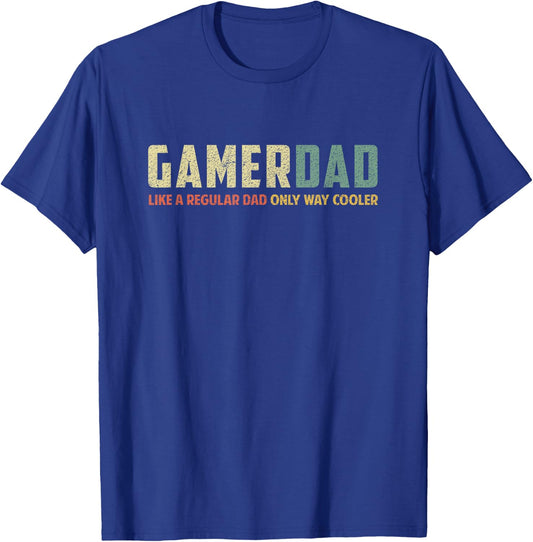 Funny Gamer Dad Shirt Retro Father's Day Christmas Dad Gift T-Shirt - T-Shirt | Royal