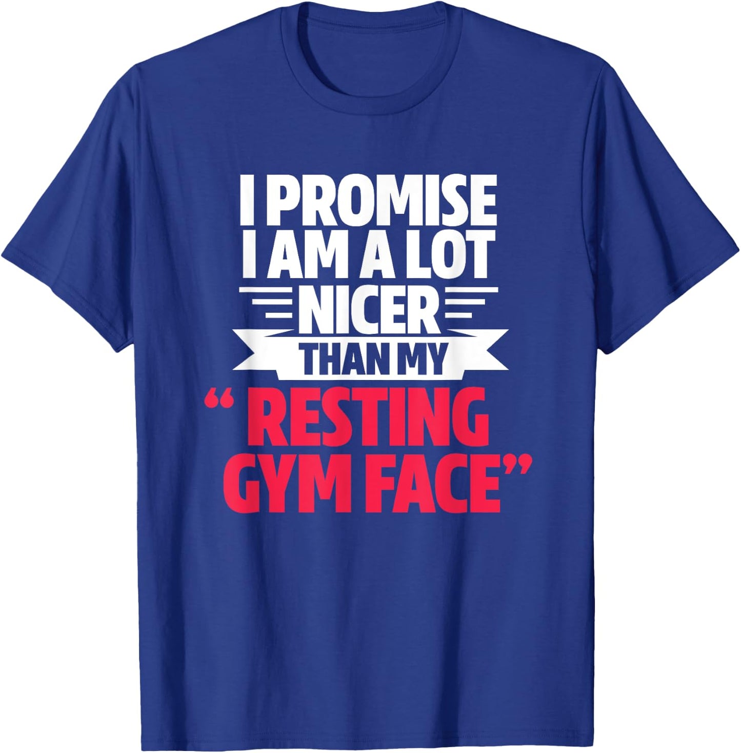 Gym Workout Bodybuilding Funny My Resting Gym Face T-Shirt - T-Shirt | Royal