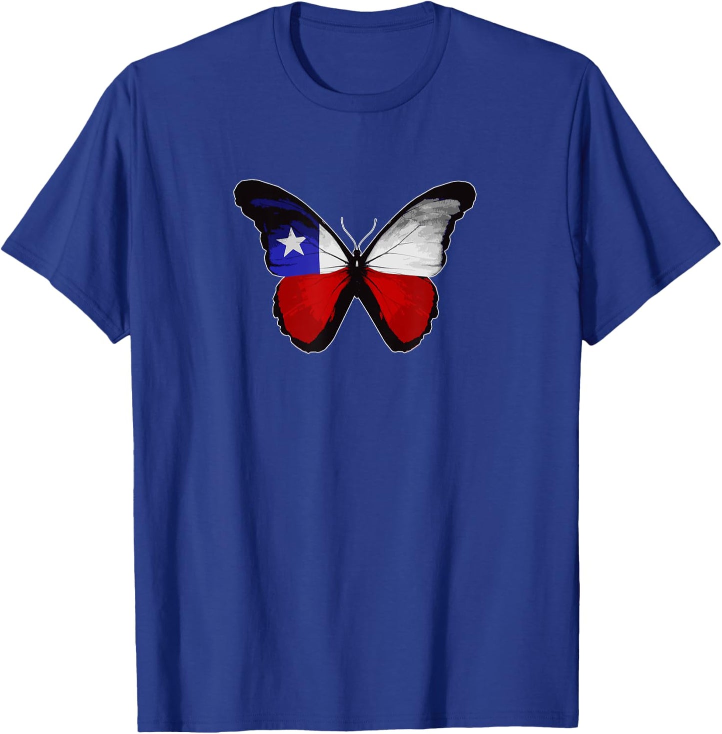 State Of Texas Flag Butterfly T-Shirt - T-Shirt | Royal