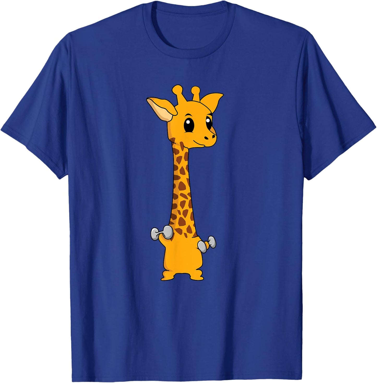 Funny Giraffe Camelopard Lifting Gym Motivation T-Shirt - T-Shirt | Royal
