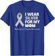 I Wear Silver For My Mom T Shirt Parkinsons Awareness Love T-Shirt - T-Shirt | Royal