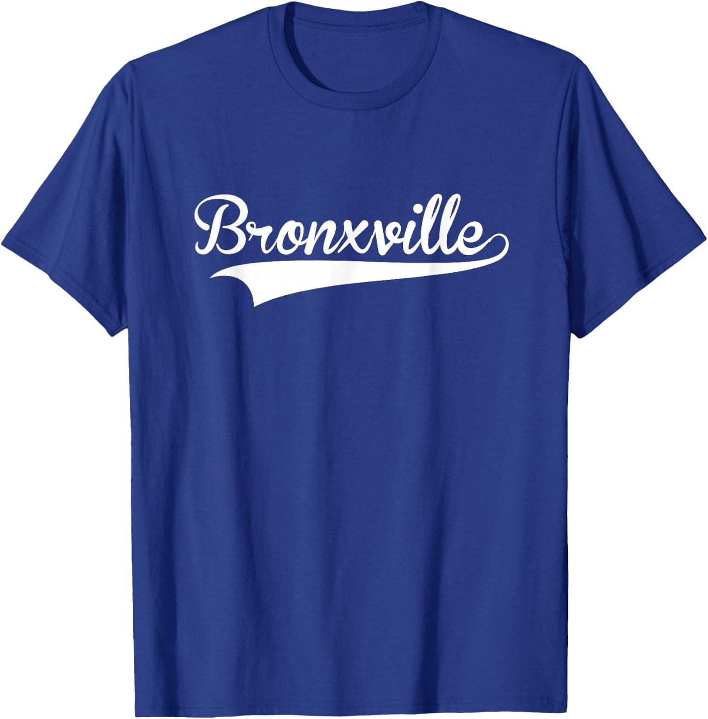 BRONXVILLE Baseball Vintage Retro Font T-Shirt - T-Shirt | Royal