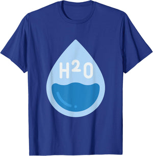 Water Droplet Waterdrop Raindrop Water Lover Hydration T-Shirt - T-Shirt | Royal