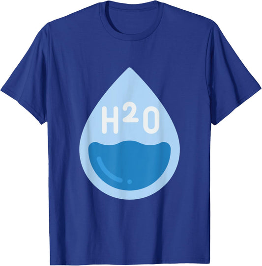 Water Droplet Waterdrop Raindrop Water Lover Hydration T-Shirt - T-Shirt | Royal