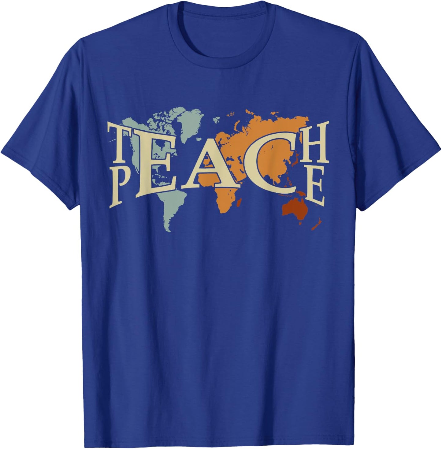 Teach Peace for teachers and educators, counselor T-Shirt - T-Shirt | Royal
