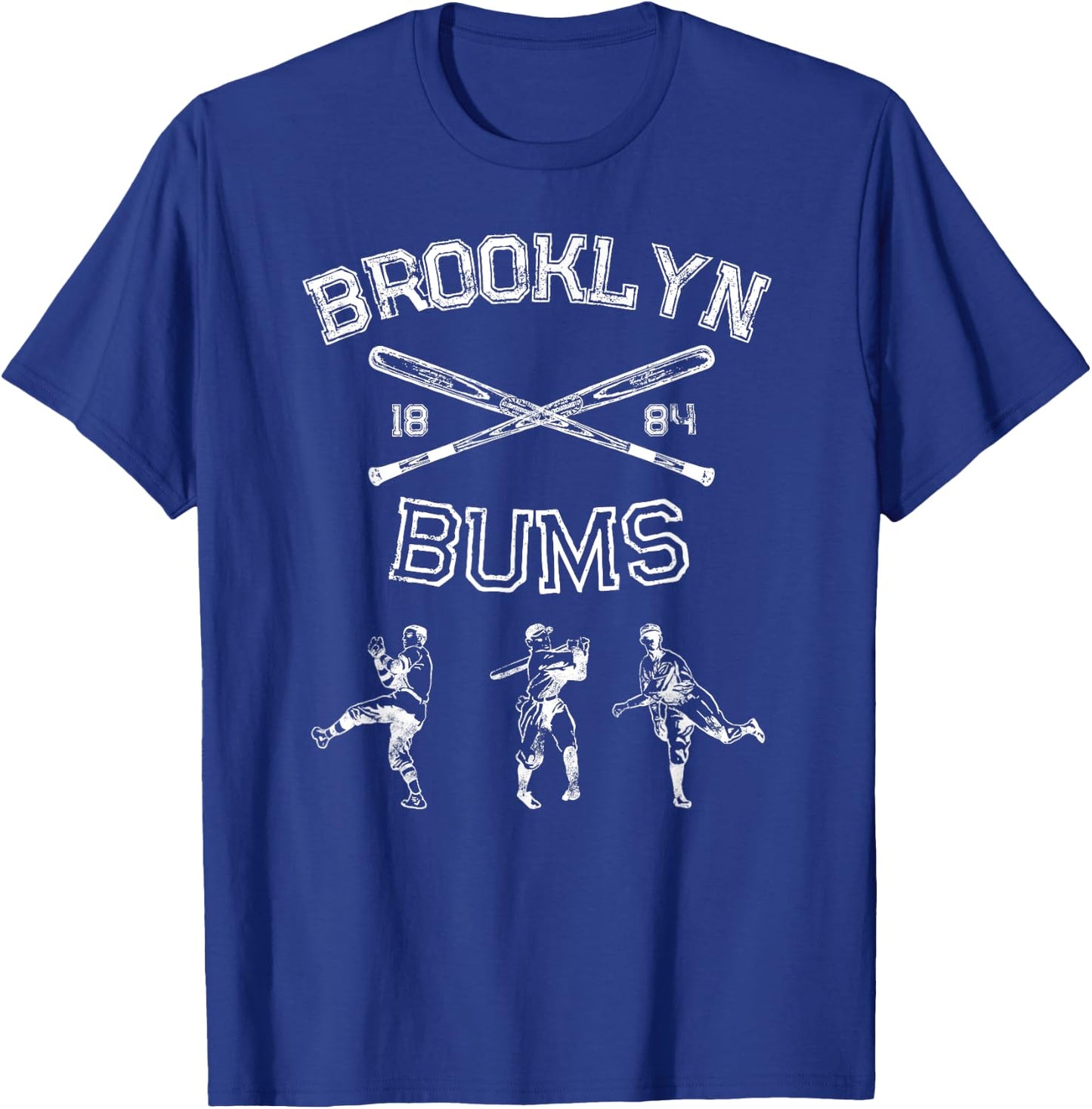 Classic Brooklyn Bums New York Baseball Fan Retro Vintage T-Shirt - T-Shirt | Royal