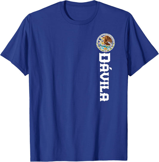 Dávila Last Name, Mexican Shirt , Women, And Kids T-Shirt - T-Shirt | Royal