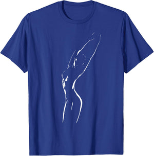 Sexy women's silhouette outline T-Shirt - T-Shirt | Royal