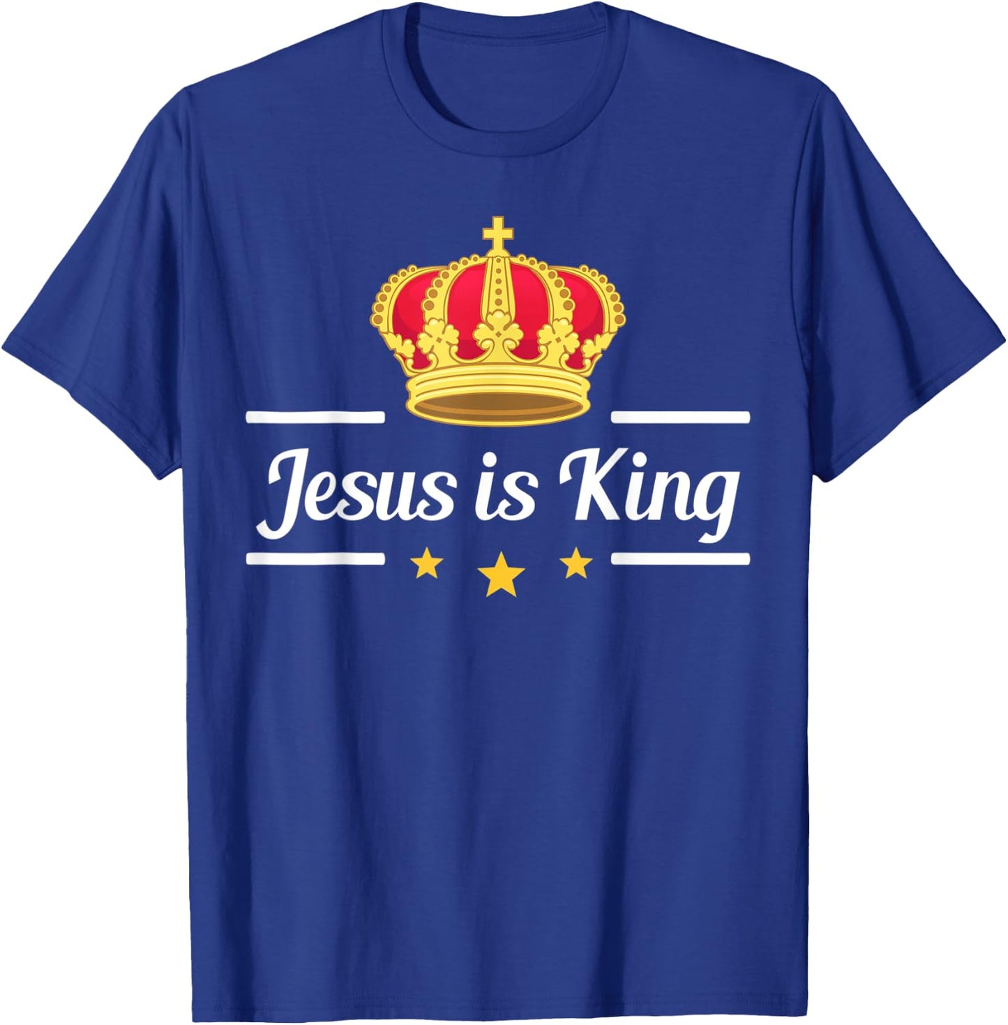 Jesus Is King - Christian Jesus Design T-Shirt - T-Shirt | Royal