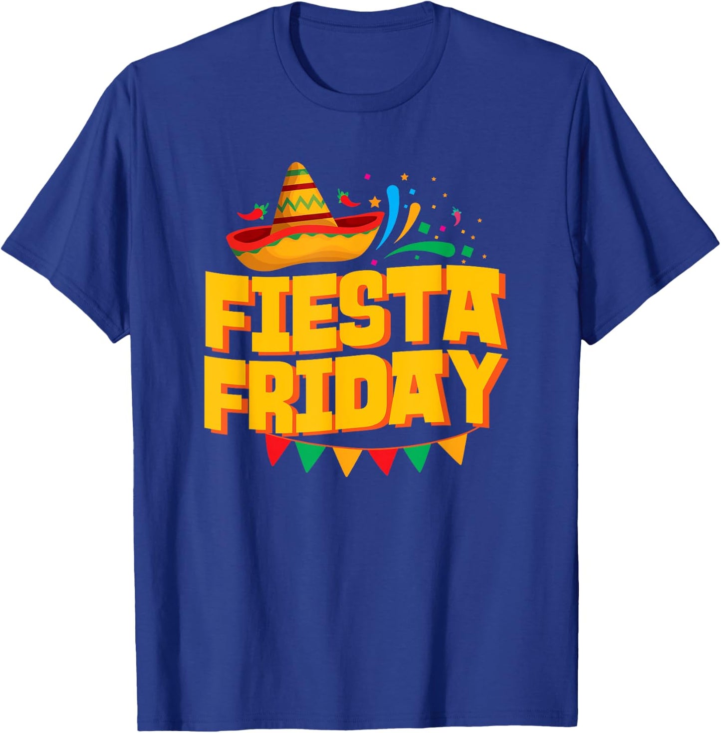 Fiesta Friday Celebration Sombrero T-Shirt - T-Shirt | Royal