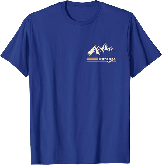 Retro Durango Colorado Mountains Ski T-Shirt - T-Shirt | Royal