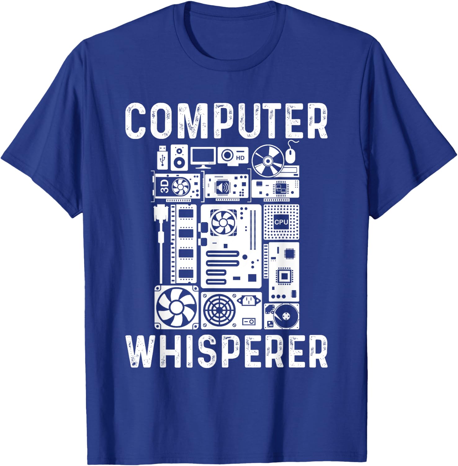 Funny Computer Geek Tech Nerd Gift Men Women Cool Support T-Shirt - T-Shirt | Royal