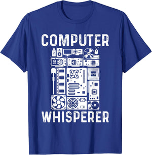 Funny Computer Geek Tech Nerd Gift Men Women Cool Support T-Shirt - T-Shirt | Royal