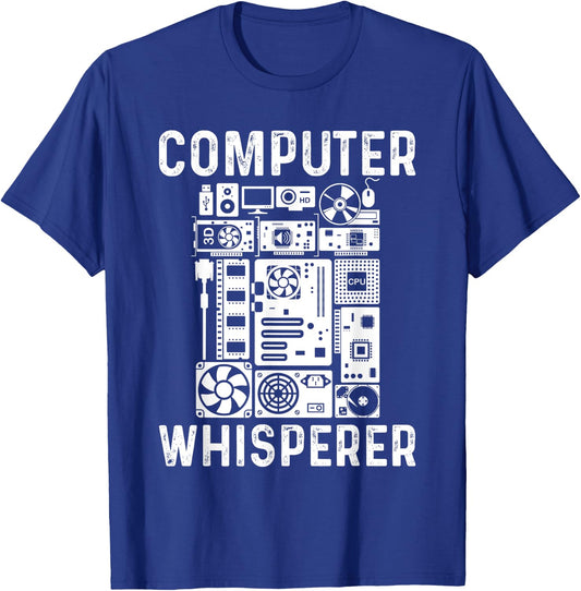 Funny Computer Geek Tech Nerd Gift Men Women Cool Support T-Shirt - T-Shirt | Royal