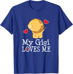 Kids My Gigi Loves Me Grandson T-Shirt - T-Shirt | Royal