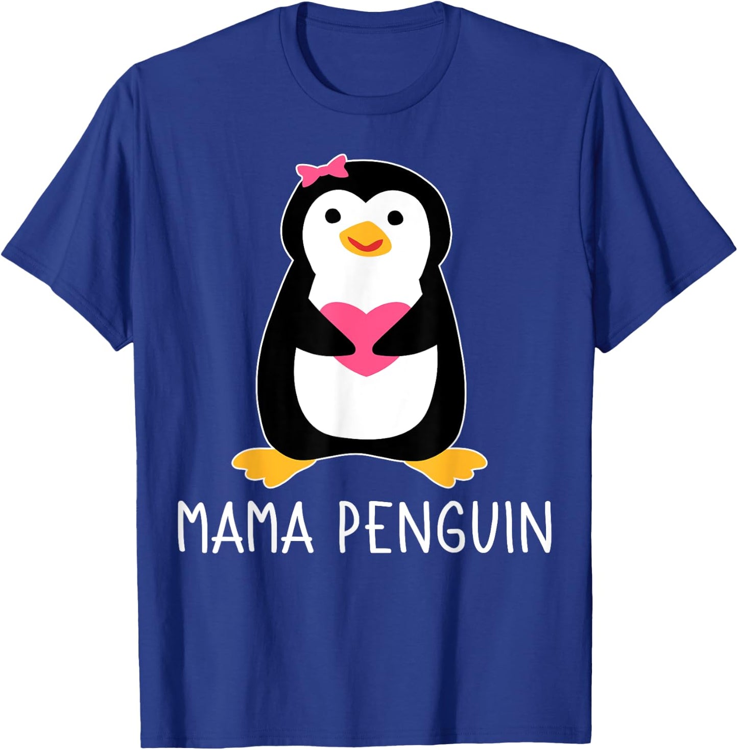 Penguin Mama Flightless Bird Lover Mother's Day Mommy Mom T-Shirt - T-Shirt | Royal