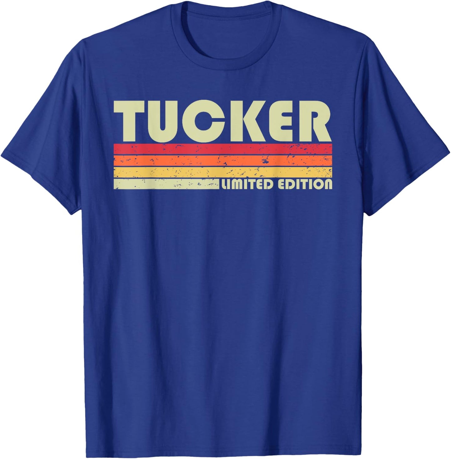 Tucker Surname Funny Retro Vintage 80s 90s Birthday Reunion T-Shirt - T-Shirt | Royal