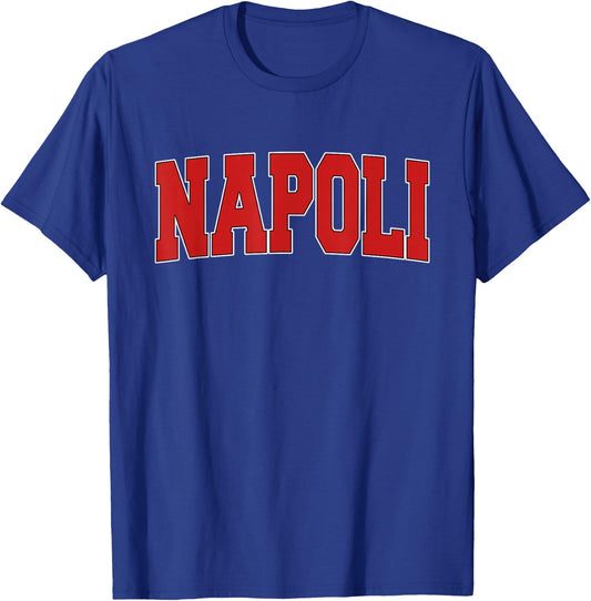 NAPOLI ITALY Varsity Style Vintage Retro Italian Sports T-Shirt - T-Shirt | Royal