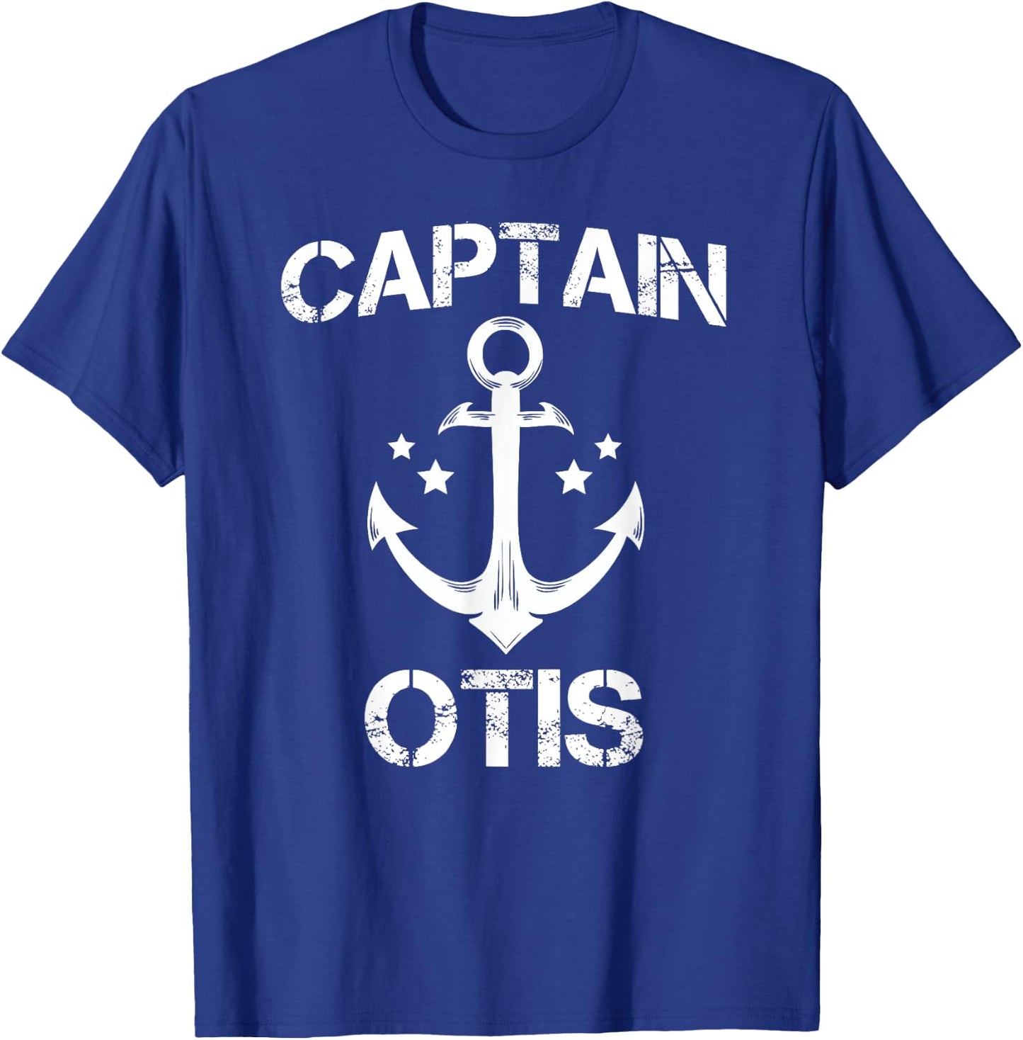 CAPTAIN OTIS Funny Birthday Personalized Name Boat Gift T-Shirt - T-Shirt | Royal