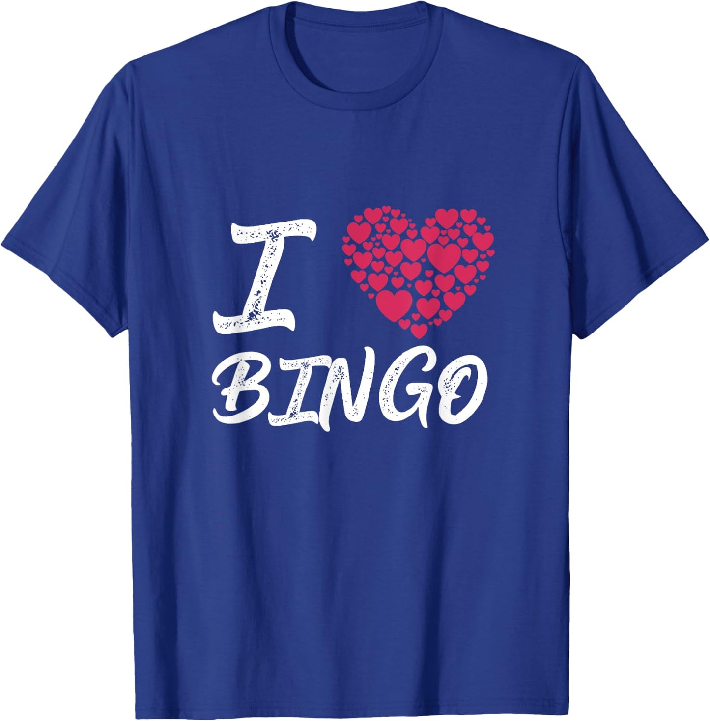 I Love Bingo Heart Player Gambling Lottery Game T-Shirt - T-Shirt | Royal