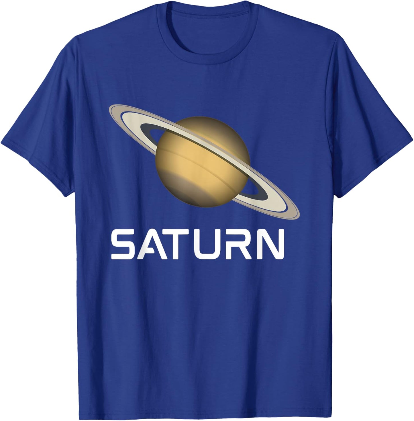 Solar System Planet Saturn Rings Outer Space T-Shirt - T-Shirt | Royal