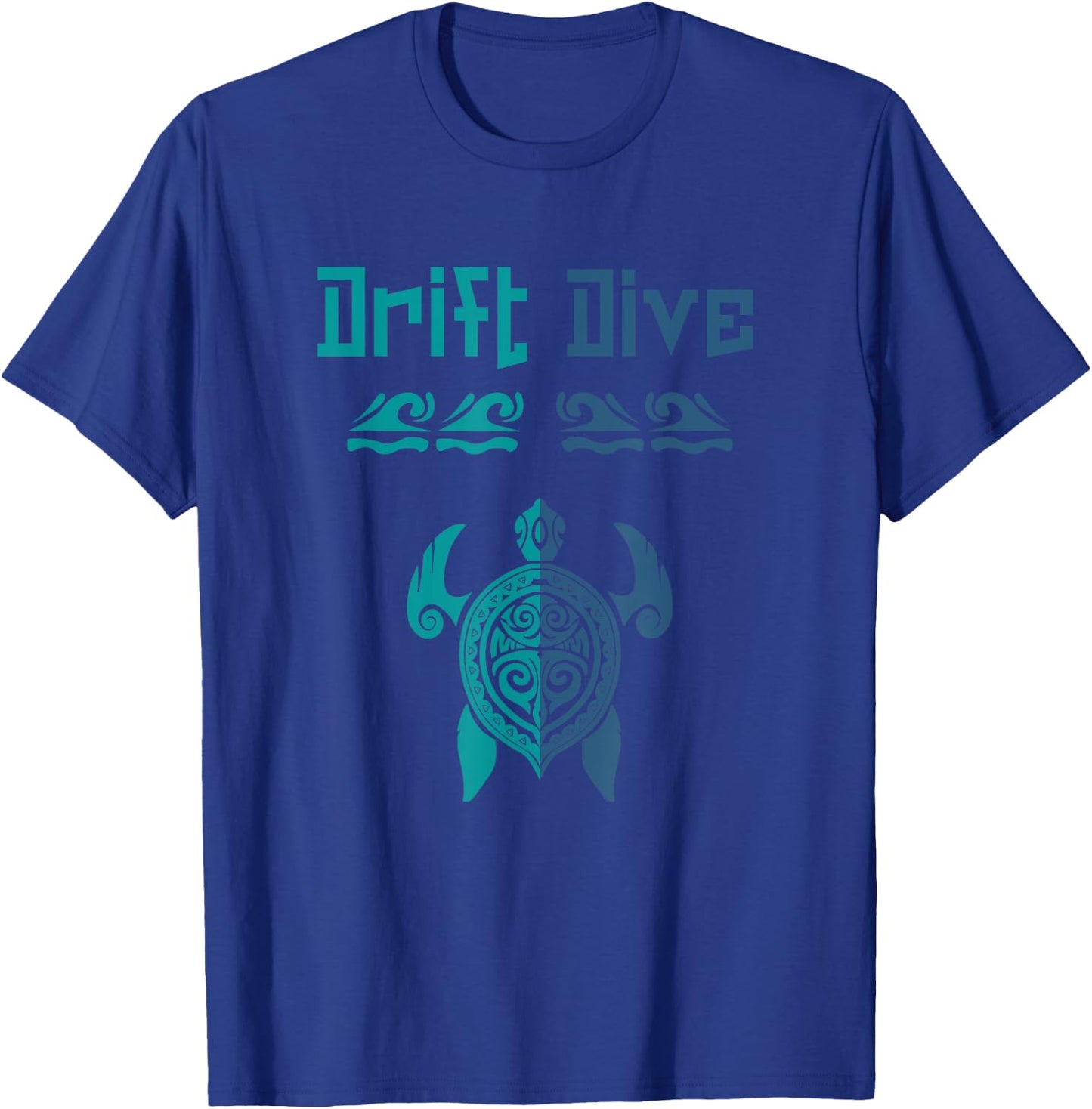 Drift Dive Polynesian Turtle - Funny Scuba Diving T-Shirt - T-Shirt | Royal