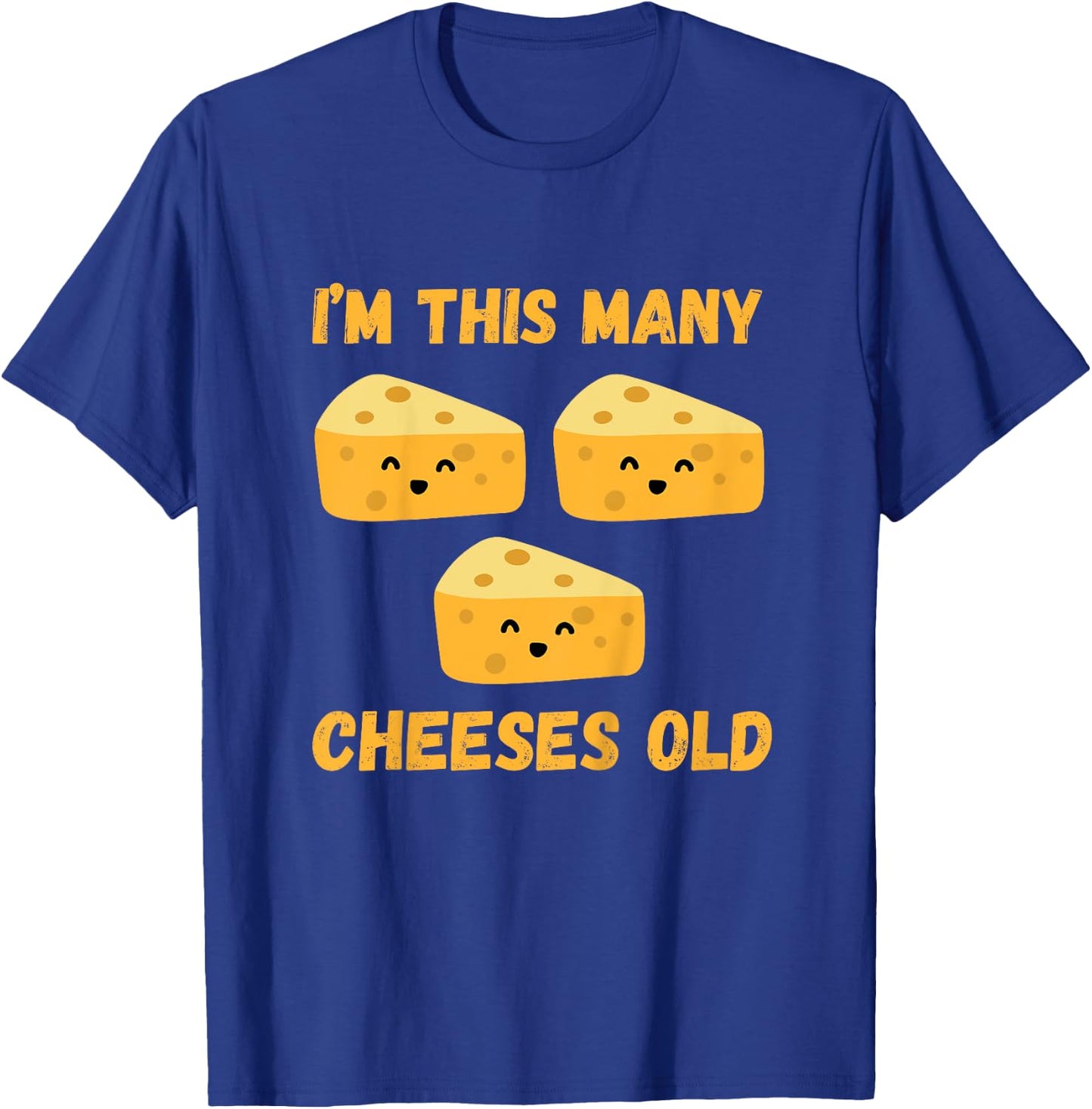 Kids I'm This Many Cheeses Old - 3rd Birthday 3 Years Old Bday T-Shirt - T-Shirt | Royal
