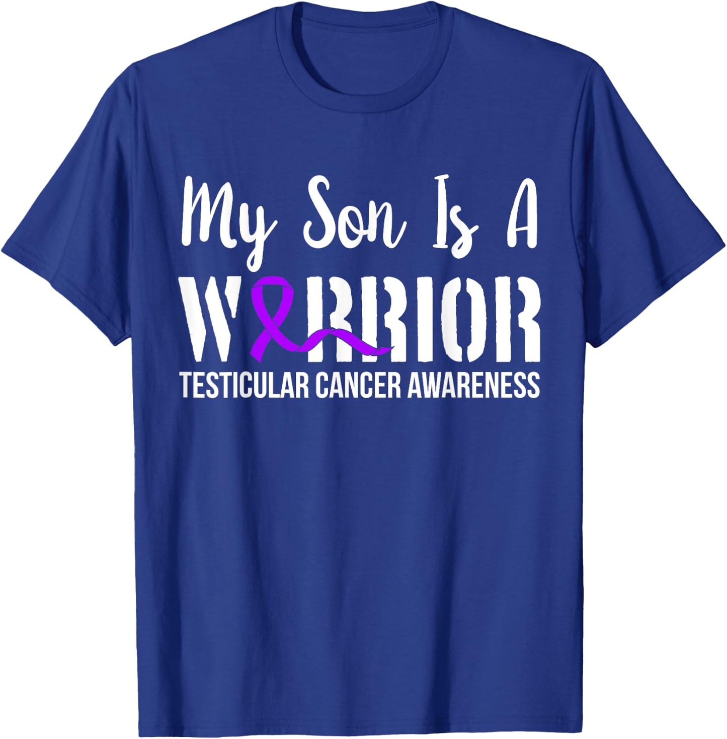 Testicular Cancer Shirt Gifts Awareness Ribbon Survivor T-Shirt - T-Shirt | Royal