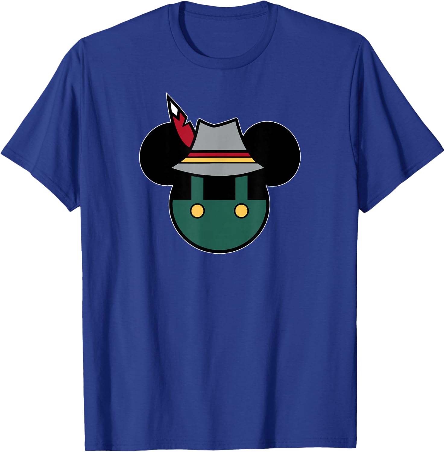 Disney Mickey Mouse Logo Oktoberfest German Hat & Lederhosen T-Shirt - T-Shirt | Royal