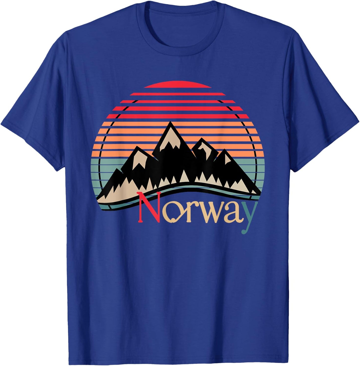 Norway Mountains Landscape Traveler Gift Norway T-Shirt - T-Shirt | Royal