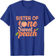 Sister First Birthday One Sweet Peach Bday Family Matching T-Shirt - T-Shirt | Royal