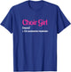 Choir Girl Woman Musician Singer Music Singing Gift T-Shirt - T-Shirt | Royal