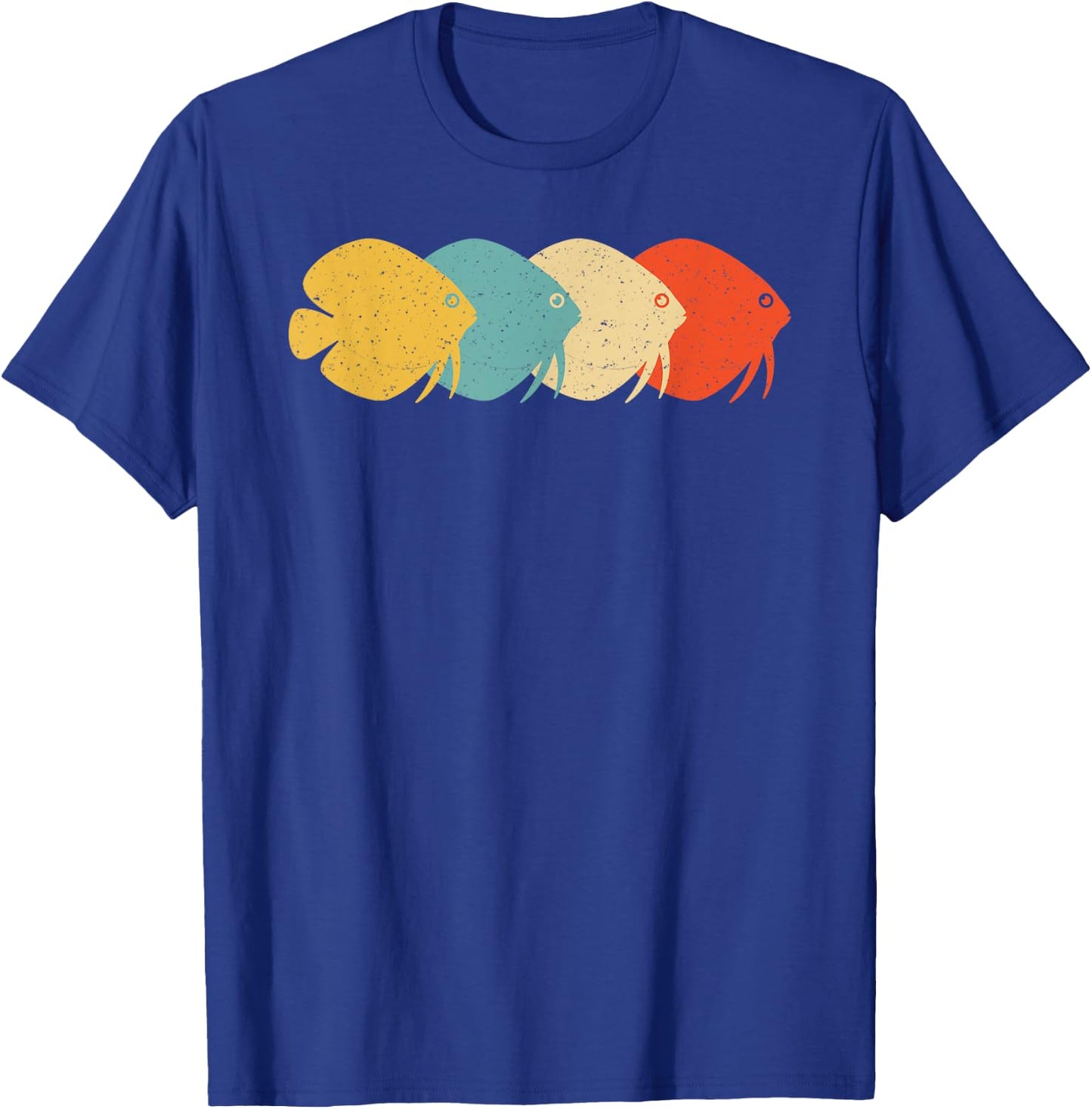 Discus Vintage Retro Pompadour Fish Lover 60s 70s Gift T-Shirt - T-Shirt | Royal