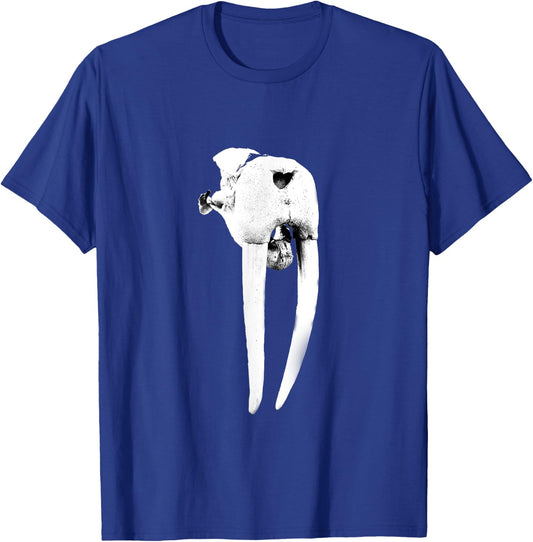 Fossilized Walrus Skull Tusk T-Shirt - T-Shirt | Royal