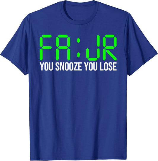 Fajr Prayer You Snooze You Lose - Awesome Fajr Salah Ramadan , Small, Black T-Shirt - T-Shirt | Royal