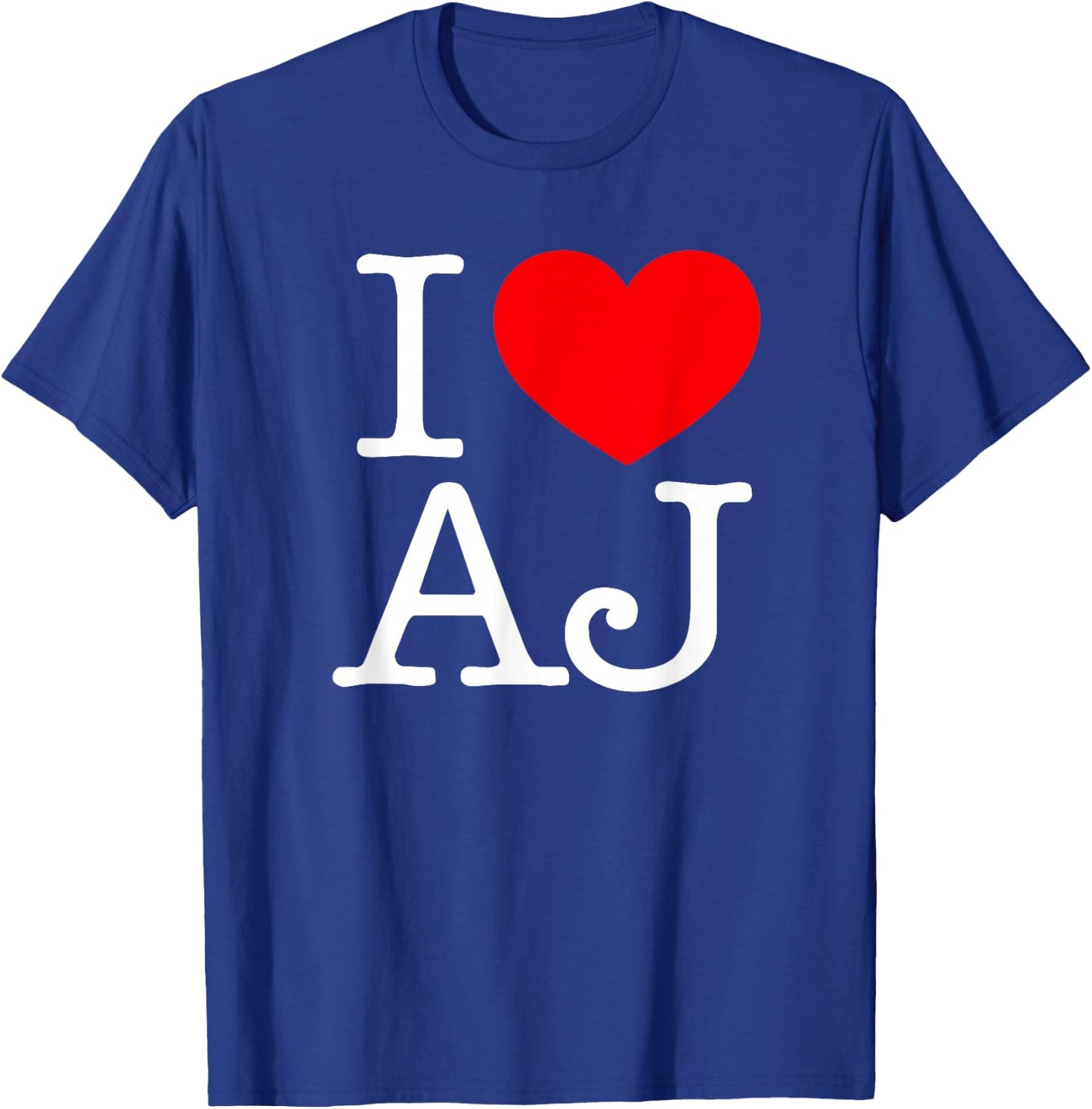 I Love (Heart) AJ T-Shirt - T-Shirt | Royal