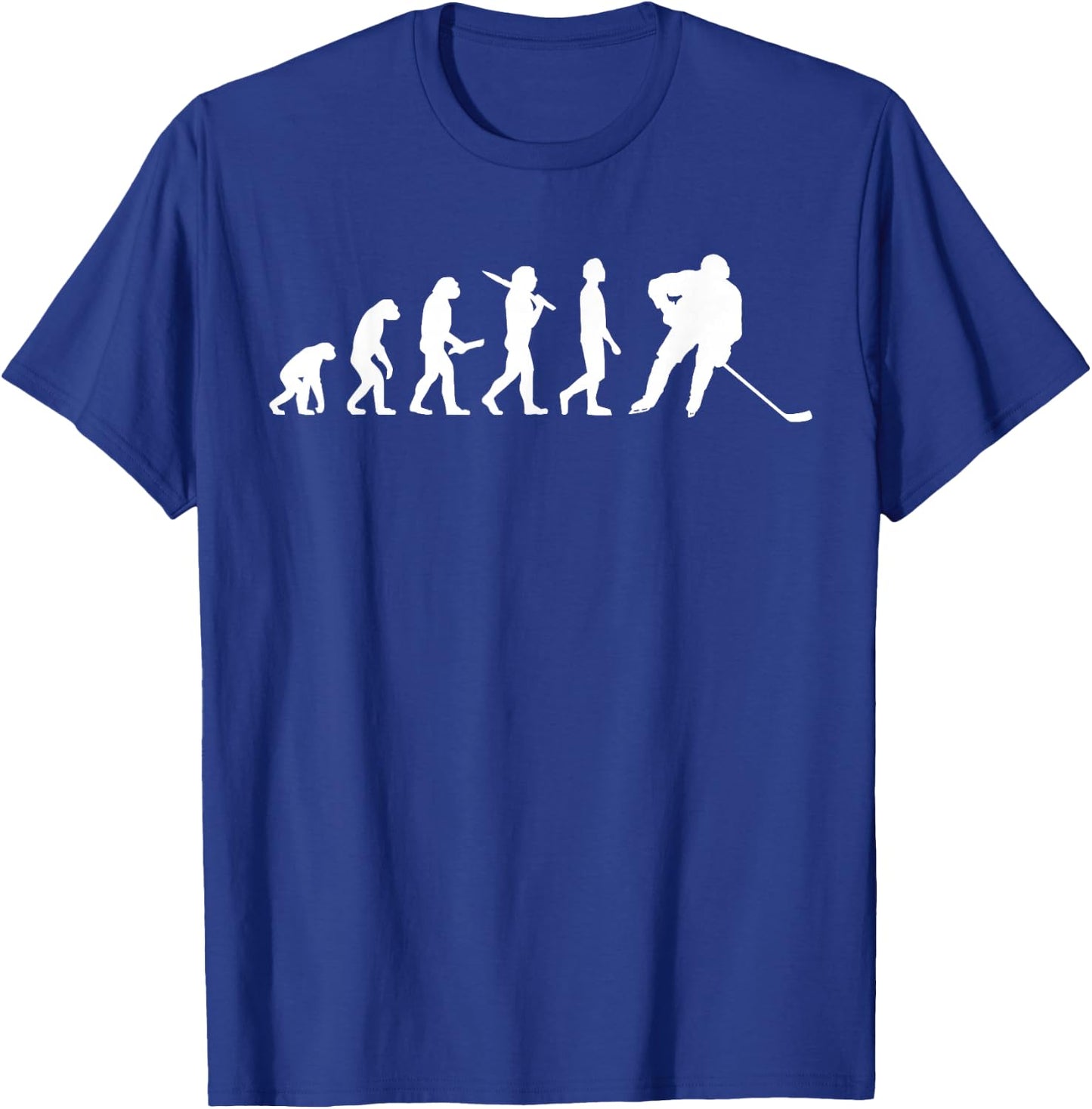 Ice Hockey Evolution Gift Ice Hockey Players T-Shirt - T-Shirt | Royal
