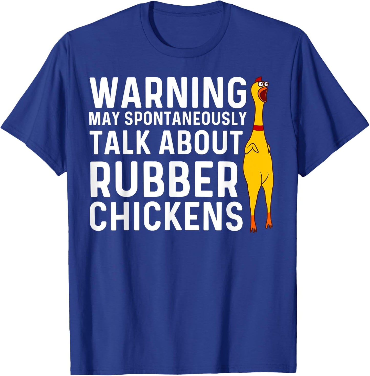 Funny Rubber Chicken Gift Men Women Rubber Chicken Costume T-Shirt - T-Shirt | Royal