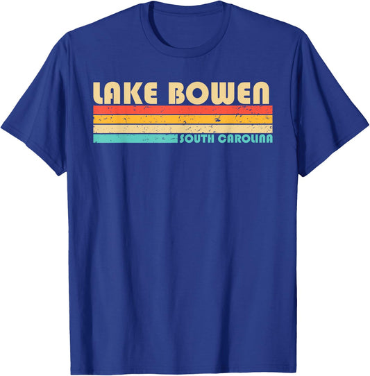 LAKE BOWEN SOUTH CAROLINA Funny Fishing Camping Summer Women Girls Kids T-Shirt - T-Shirt | Royal