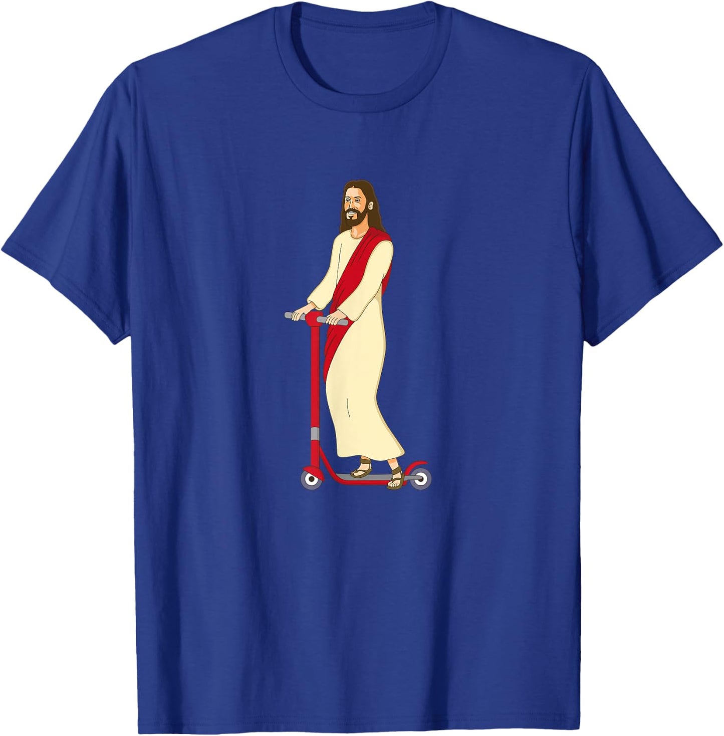 Christ on a Scooter Lord Jesus God Church Gift T-Shirt - T-Shirt | Royal
