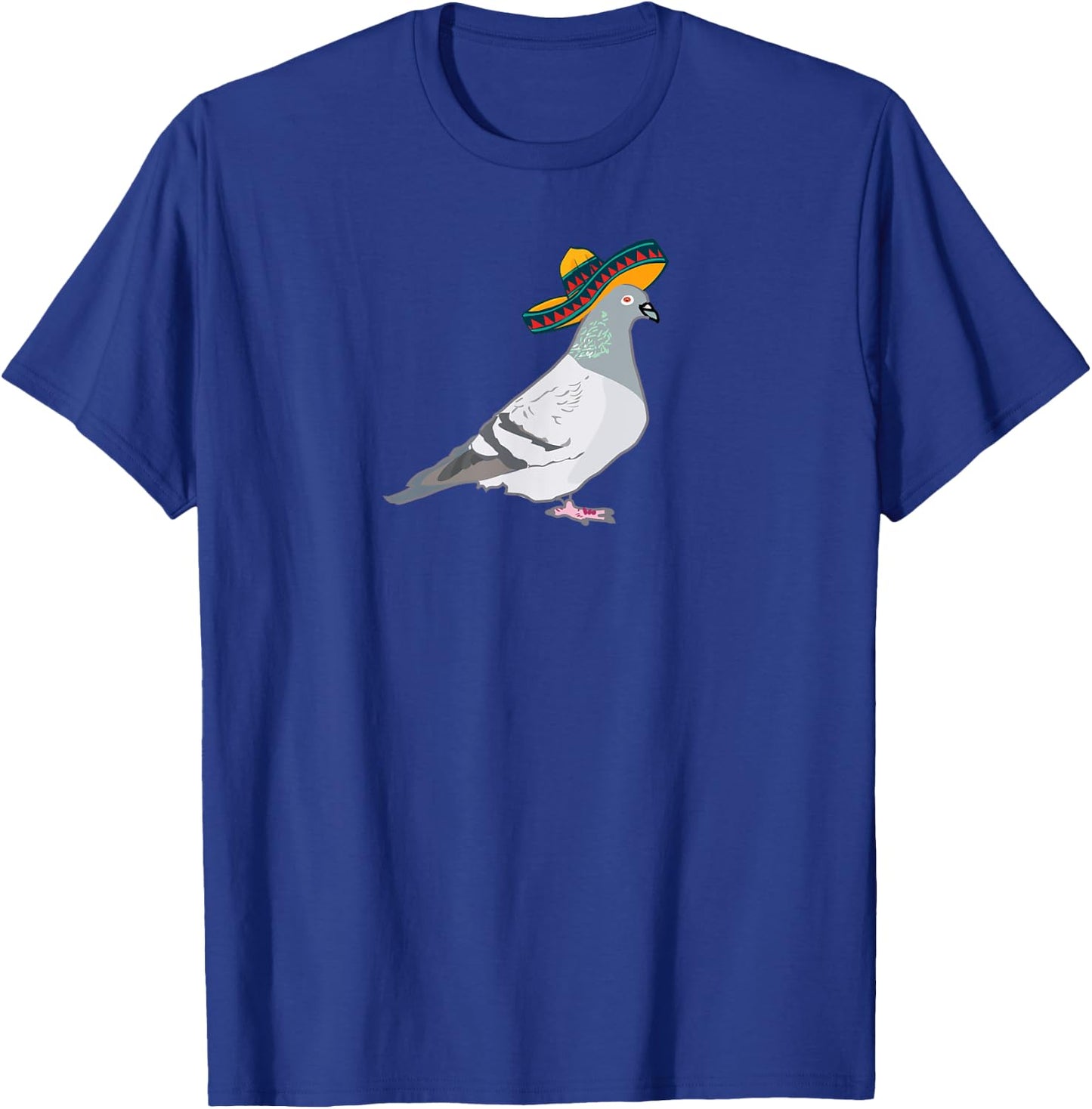 Funny pigeon pigeons with sombrero hat fun T-Shirt - T-Shirt | Royal