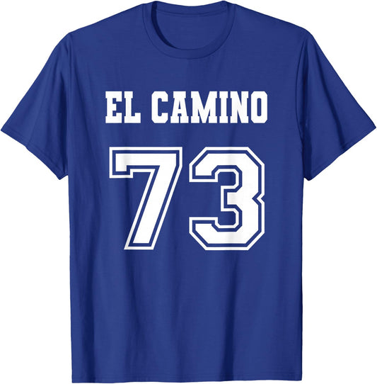 Jersey Style El Camino 73 1973 Old School Muscle Car Pickup T-Shirt - T-Shirt | Royal