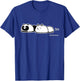 Tanuki to Kitsune (Raccoon dog & Fox) (Wriggling) T-Shirt - T-Shirt | Royal
