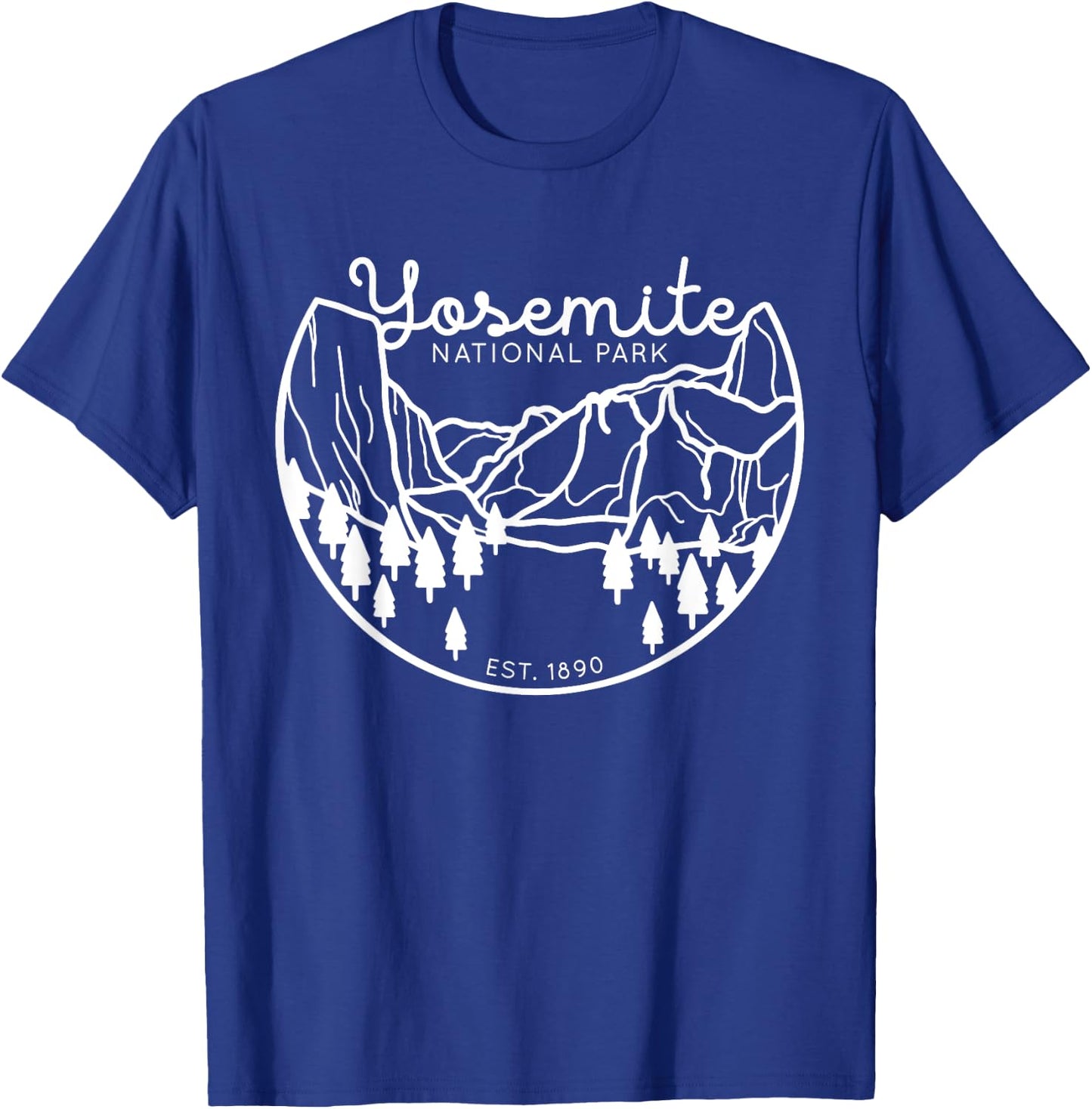 Yosemite National Park 1890 California Sierra Nevada T-Shirt - T-Shirt | Royal