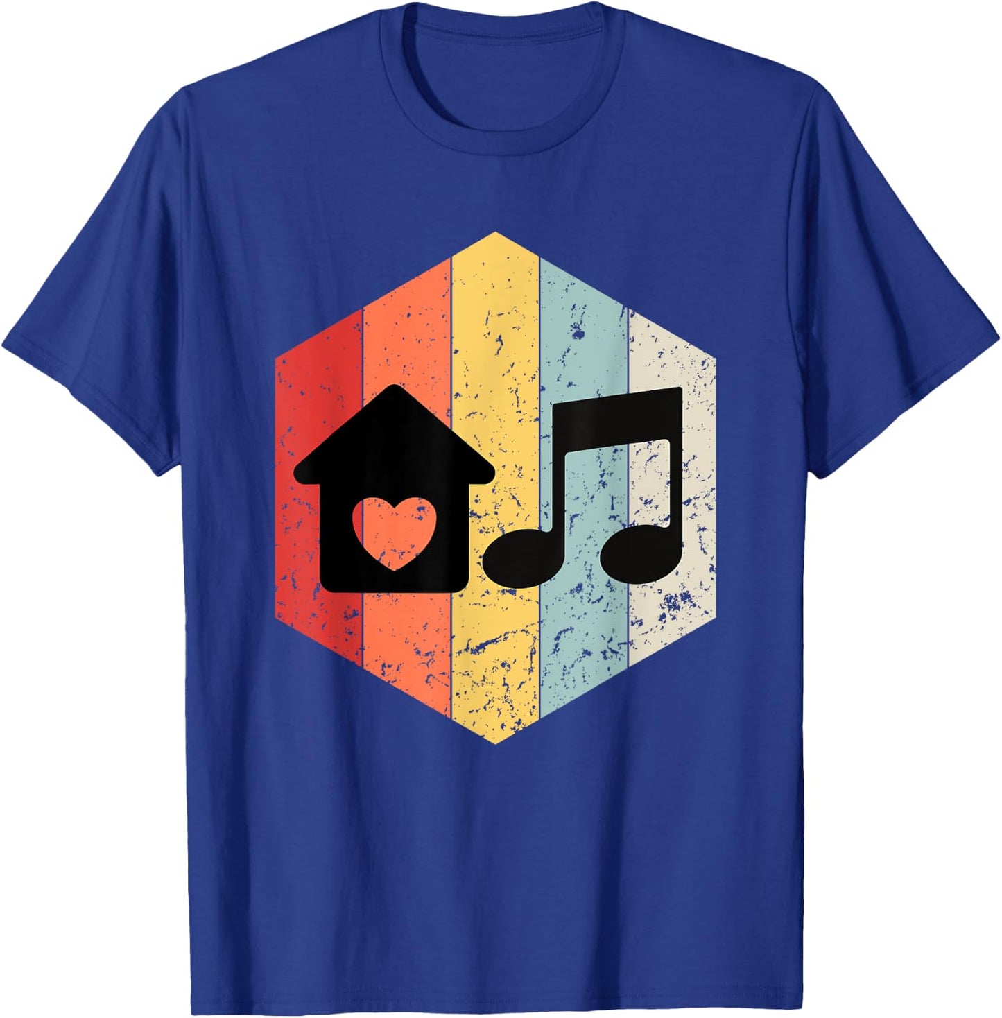 Retro House Music Vintage Graphic Boys Women Kids T-Shirt - T-Shirt | Royal